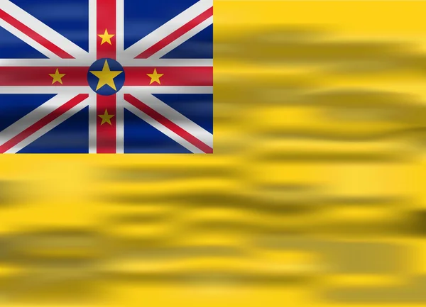 Bandera realista niue — Vector de stock