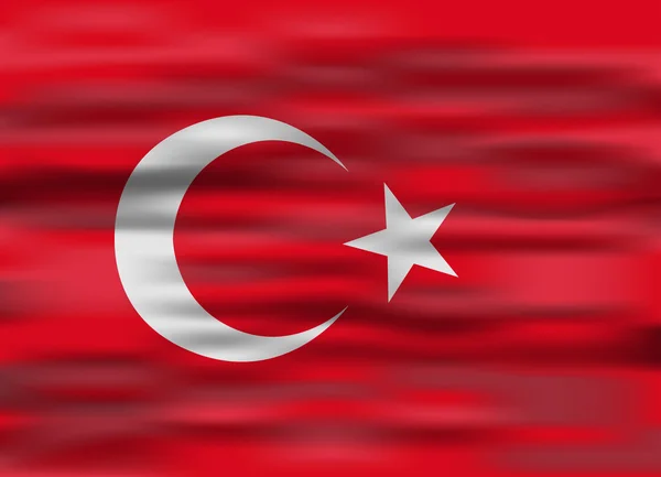 Realistisch vlag Turkije — Stockvector