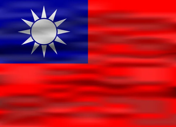 Taiwan bandera realista — Vector de stock