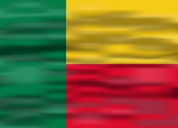 Realistisches Flaggenbenin — Stockvektor