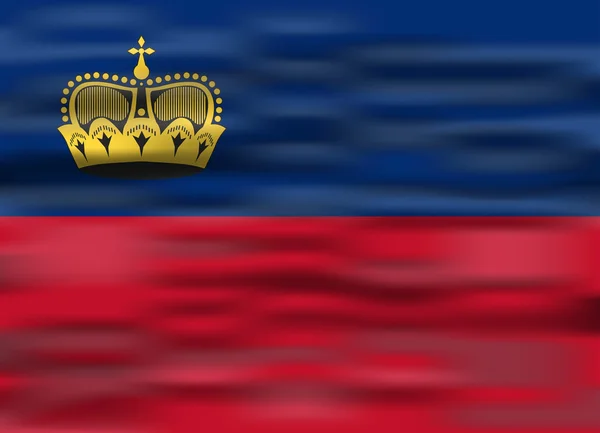 Ρεαλιστική σημαία του Λιχτενστάιν — Διανυσματικό Αρχείο