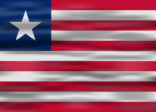 Realistic flag liberia — Stock Vector