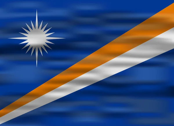 Realistyczne Flaga Wysp Marshalla — Wektor stockowy