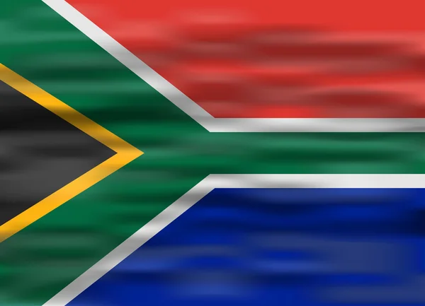 Realistisch vlag van Zuid-Afrika — Stockvector