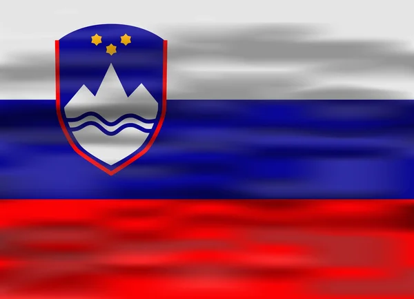 Realistyczne flaga Słowenii — Wektor stockowy