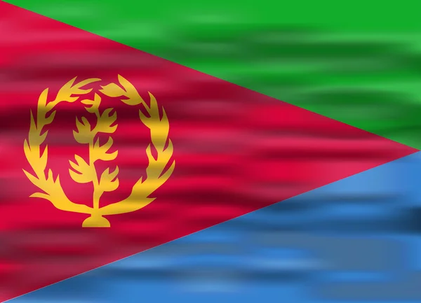 Ρεαλιστική σημαία της Ερυθραίας — Διανυσματικό Αρχείο