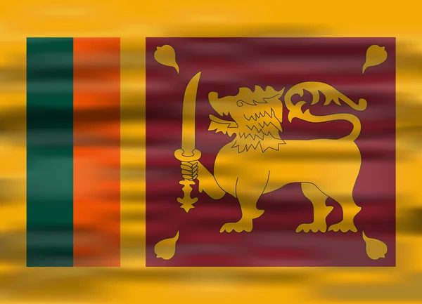 Realistische Flagge sri lanka — Stockvektor
