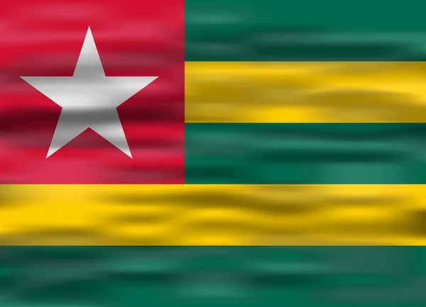 Realistisch vlag van togo — Stockvector