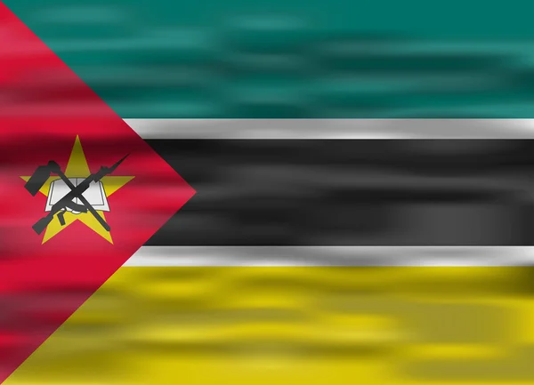 Realistisch vlag van mozambique — Stockvector