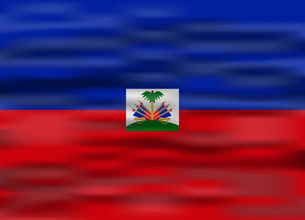 Drapeau réaliste haiti — Image vectorielle