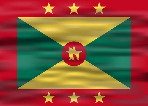 Realistic flag grenada — Stock Vector