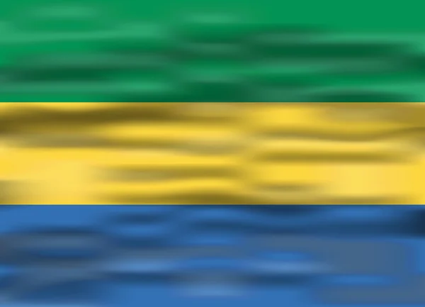 Реалистичный флаг Габона — стоковый вектор