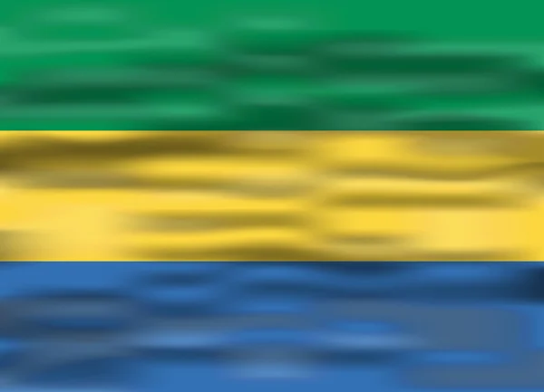 Drapeau réaliste gabon — Image vectorielle