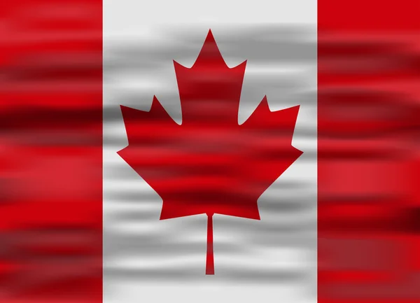 Drapeau réaliste canada — Image vectorielle