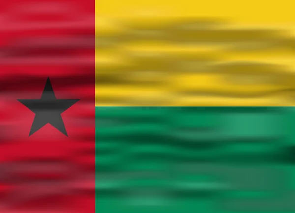 Bandeira realista guiné bissau — Vetor de Stock