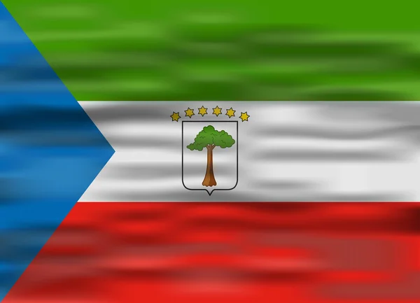 Bandera realista guinea ecuatorial — Vector de stock