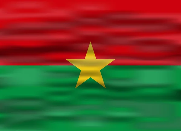 Bandiera realistica burkina faso — Vettoriale Stock