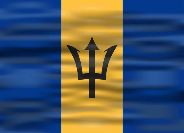 Bandera realista barbados — Vector de stock