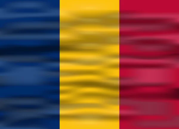 Tchad drapeau réaliste — Image vectorielle