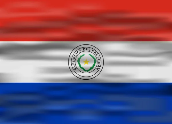 Realistisch vlag van paraguay — Stockvector