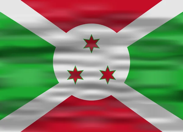Realistické vlajka burundi — Stockový vektor