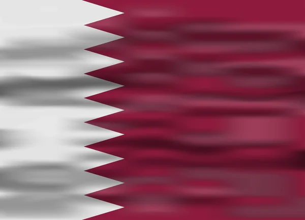 Realistic flag qatar — Stock Vector