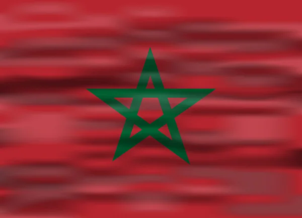Realistische Flagge Marokko — Stockvektor