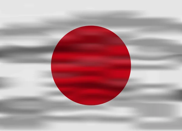 Drapeau réaliste japon — Image vectorielle