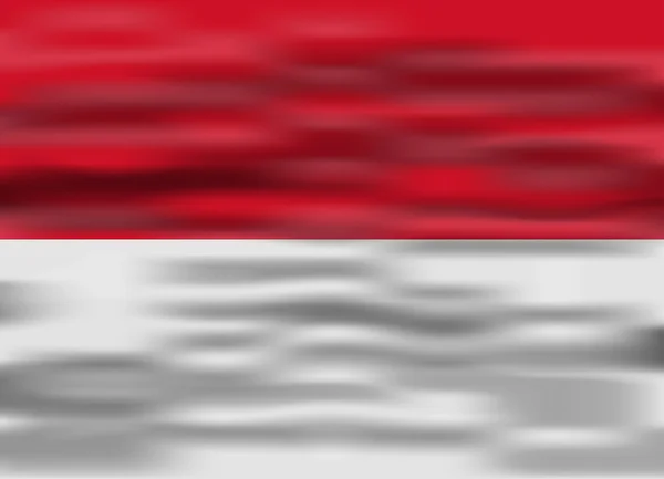 Indonésie drapeau réaliste — Image vectorielle