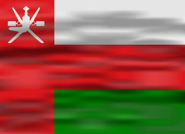 Oman bandera realista — Vector de stock