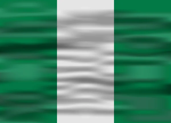Realistic flag nigeria — Stock Vector