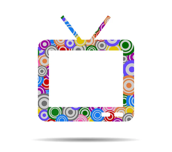 Cercle tv icône vecteur — Image vectorielle