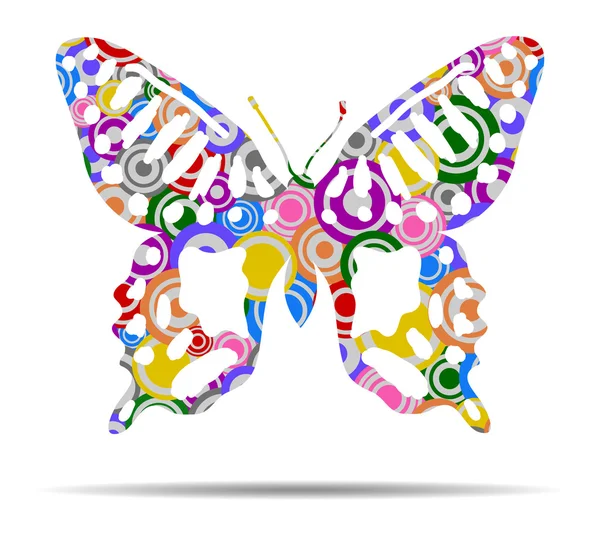 Papillon cercle de beauté icône vecteur — Image vectorielle