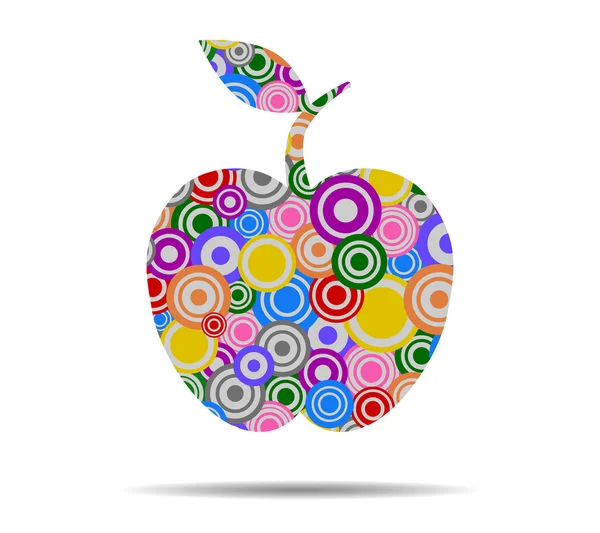Cercle de pomme icône vecteur — Image vectorielle