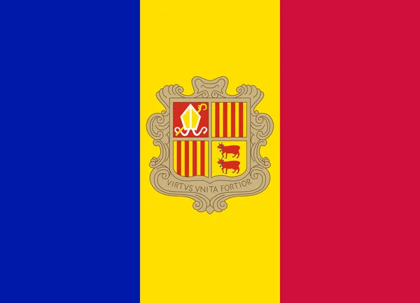 Flagge von andorra — Stockvektor