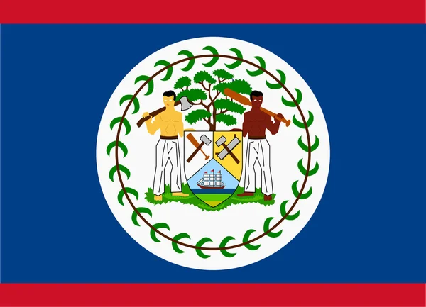 Bandera de Belice — Vector de stock