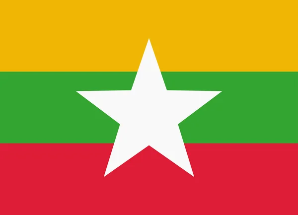 Myanmar bayrağı — Stok Vektör