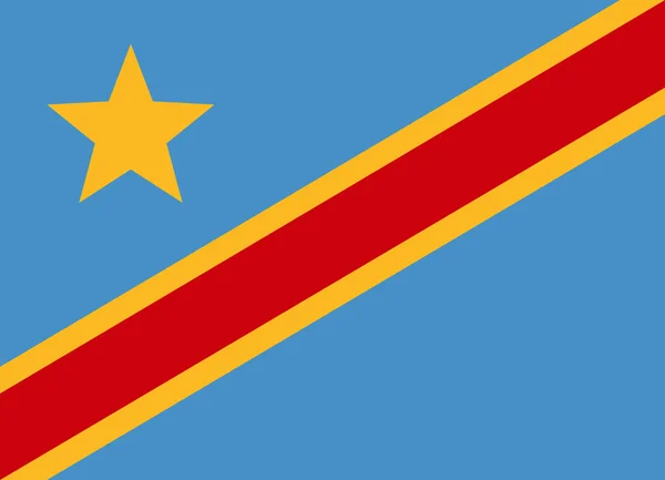 Bandiera del Congo — Vettoriale Stock