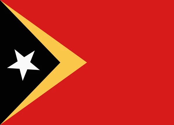 Bandera de Timor Oriental — Vector de stock