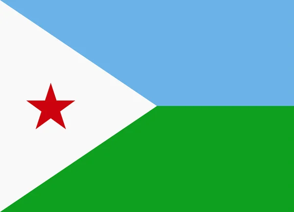 Drapeau de djibouti — Image vectorielle