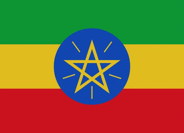 Drapeau de l'Ethiopie — Image vectorielle