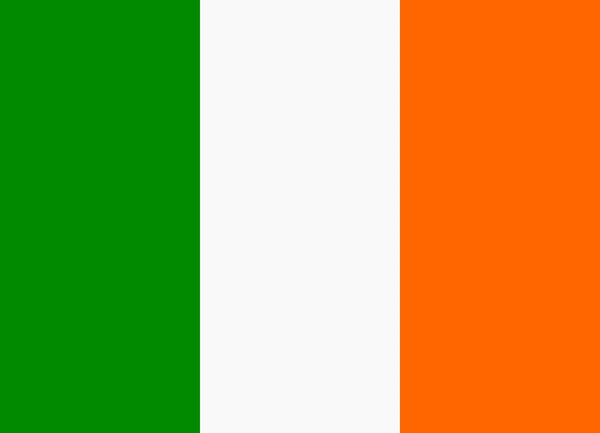 Irská vlajka — Stockový vektor