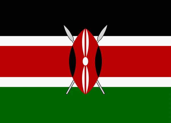 Bandeira do Quénia — Vetor de Stock