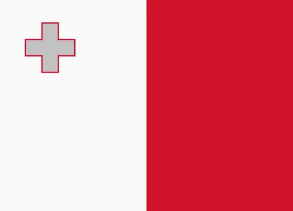 Flagge von Malta — Stockvektor