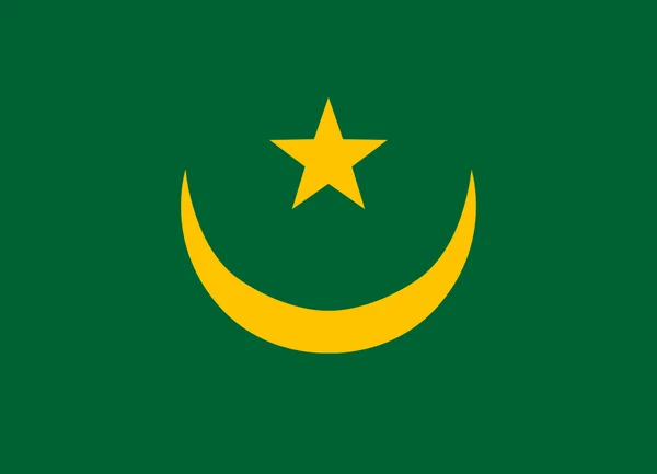 Bandera de mauritania — Vector de stock