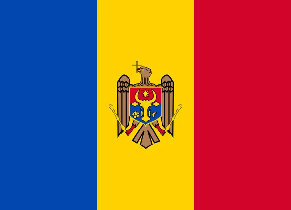 Bandera de Moldova — Vector de stock