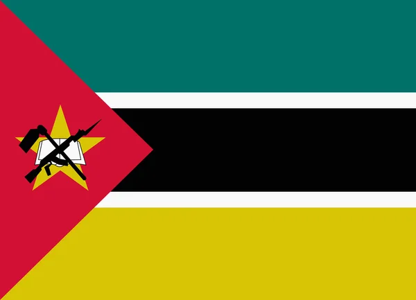 Vlag van Mozambique — Stockvector