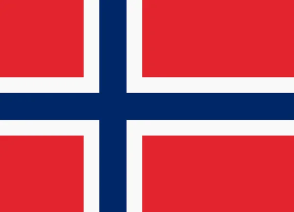 Bandera de Noruega — Vector de stock