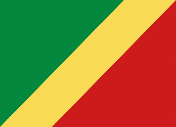 Drapeau de la république congo — Image vectorielle