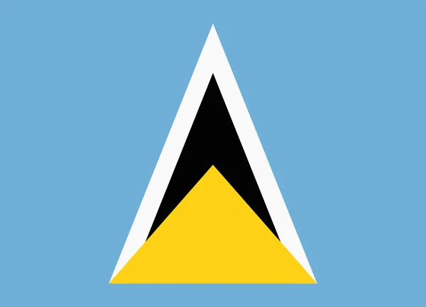 Vlag van Saint Lucia — Stockvector